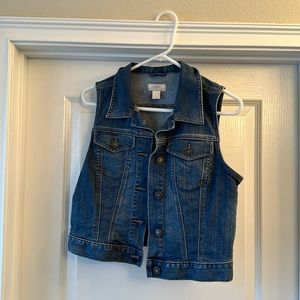 Jean vest, small, like new!
